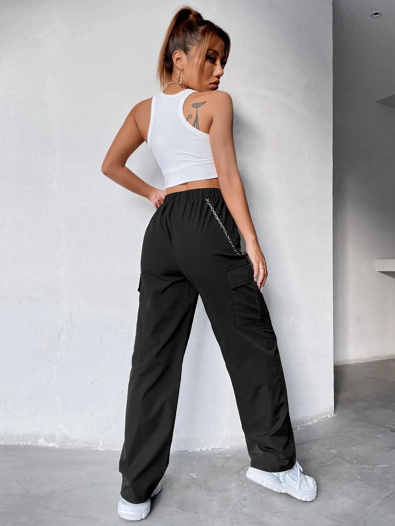 Elastic Waist Cargo Pant