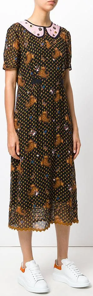 Embroidered Bouquet Dress