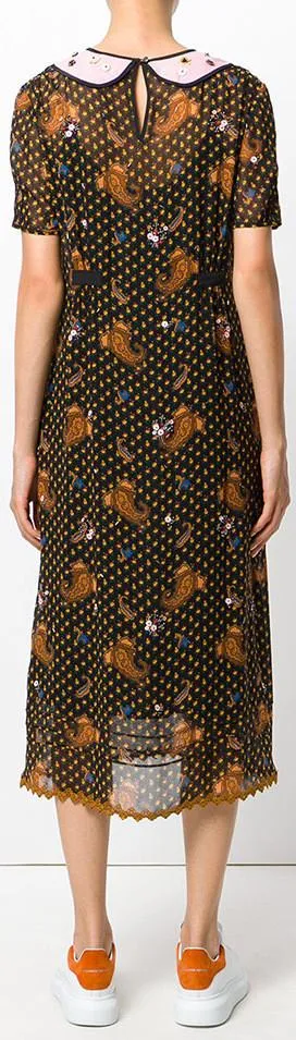 Embroidered Bouquet Dress