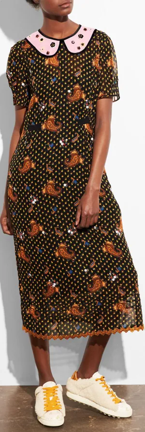 Embroidered Bouquet Dress