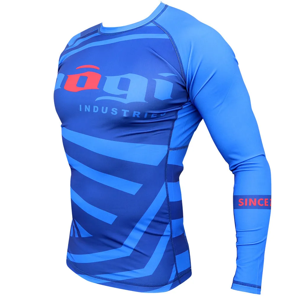 Exeter Long Sleeve Rank Rash Guard - Blue