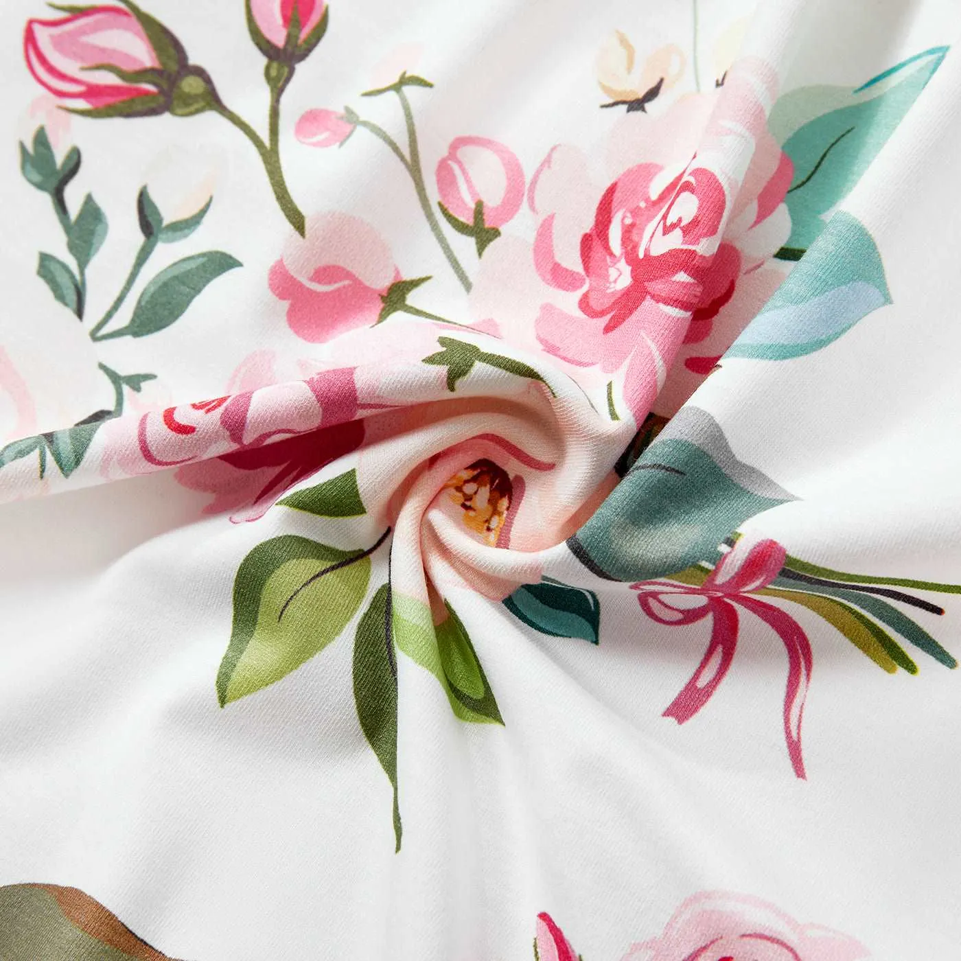 Family Matching 95% Cotton Short-sleeve Colorblock Polo Shirts and Floral Print Naia? Spliced Tank Dresses Sets