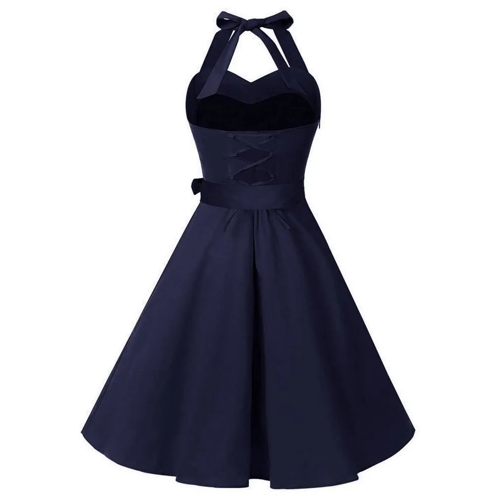 FashionSierra - Women Vintage Halter Sleeveless Dresses Women Party Night Dress