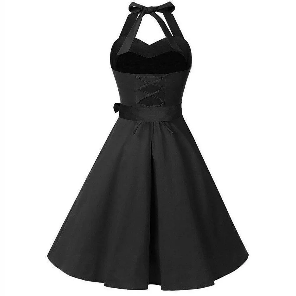 FashionSierra - Women Vintage Halter Sleeveless Dresses Women Party Night Dress