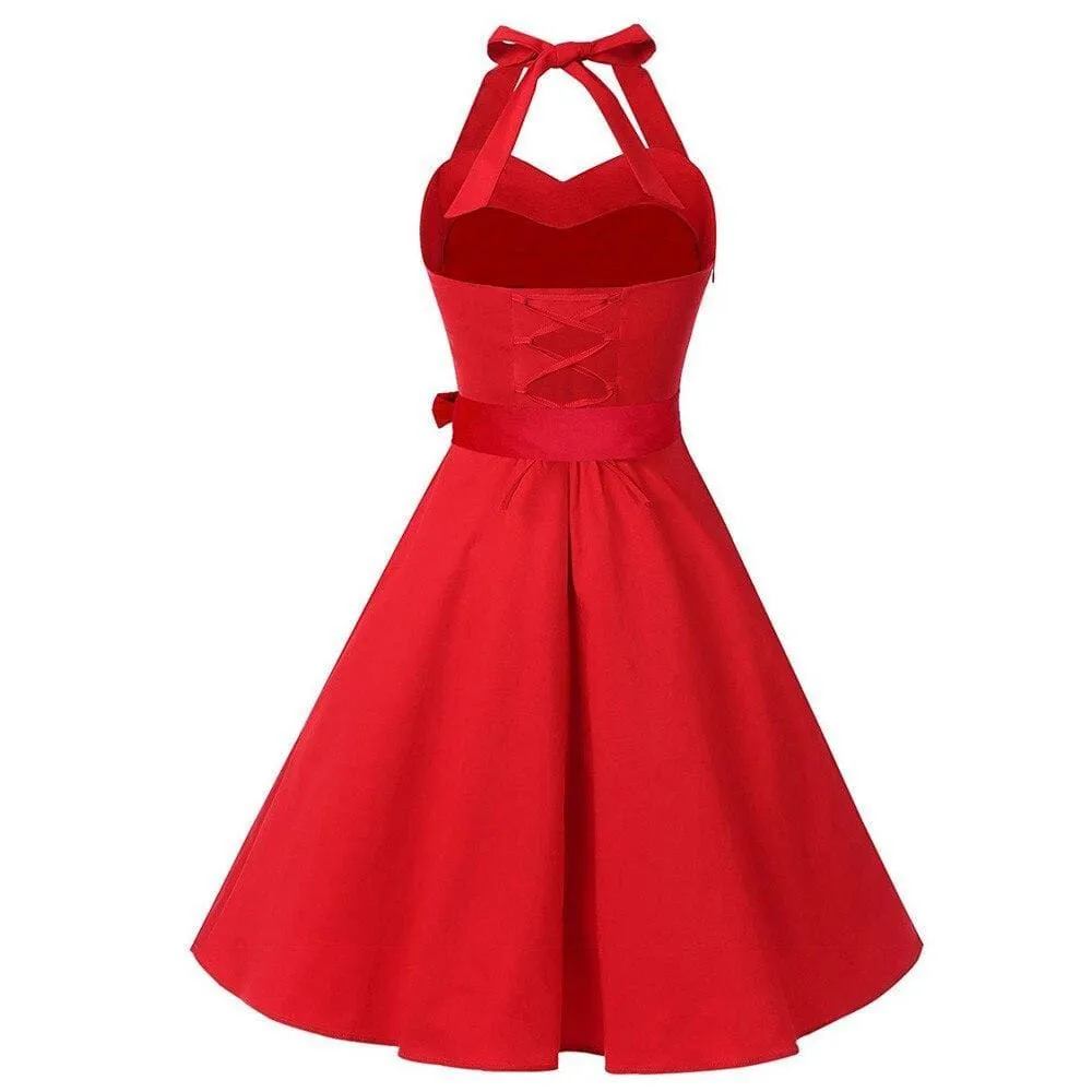 FashionSierra - Women Vintage Halter Sleeveless Dresses Women Party Night Dress