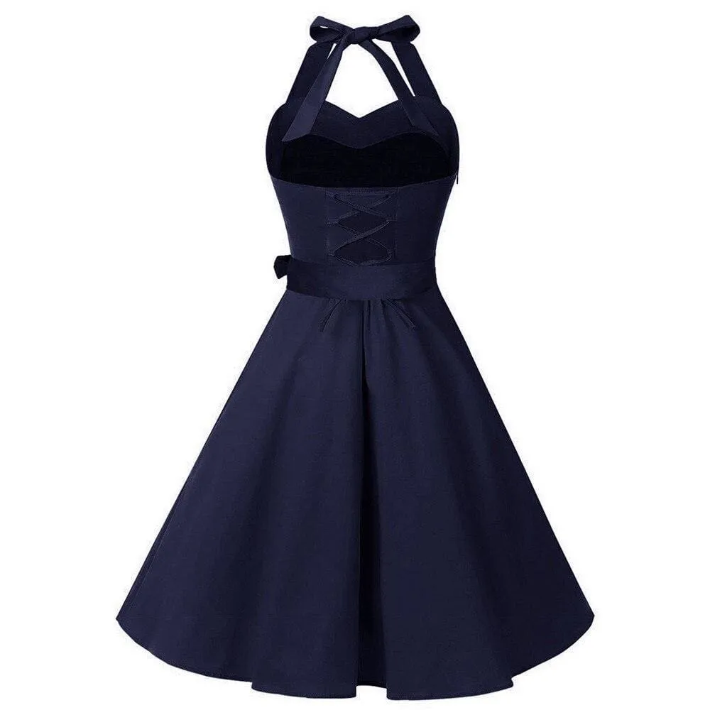 FashionSierra - Women Vintage Halter Sleeveless Dresses Women Party Night Dress