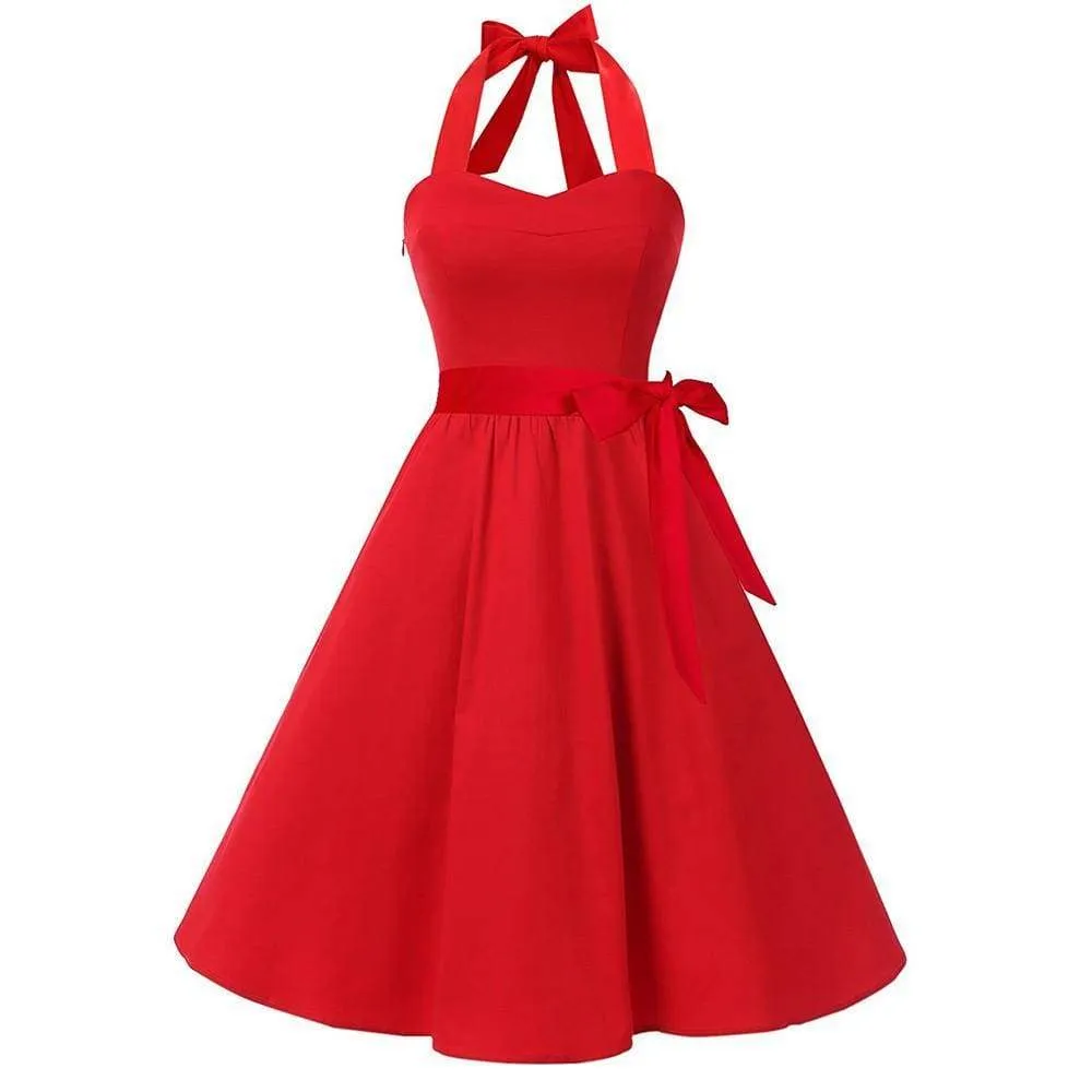 FashionSierra - Women Vintage Halter Sleeveless Dresses Women Party Night Dress