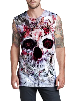 Floral Skull Men's Muscle Tank