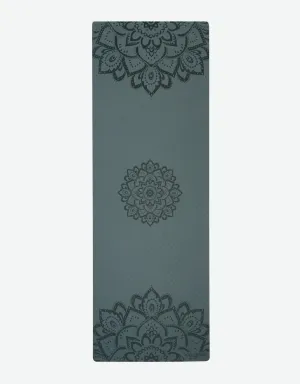 Flow Yoga Mat - Pure Mandala Charcoal 6mm - Ideal Mat For Beginners