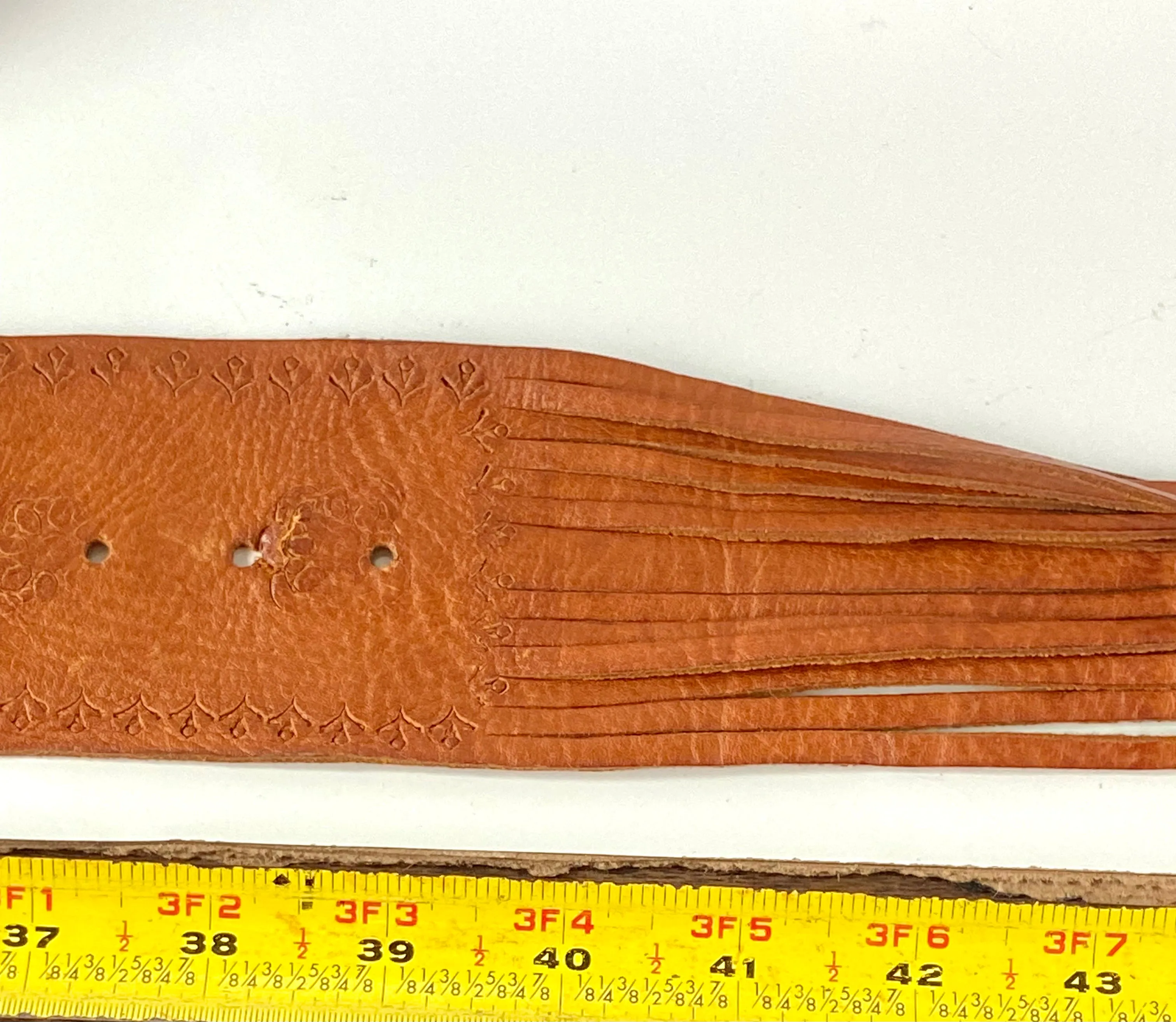 Flower leather belt
