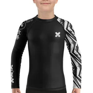 Full Minimalist Kids Rank BJJ Rash Guard