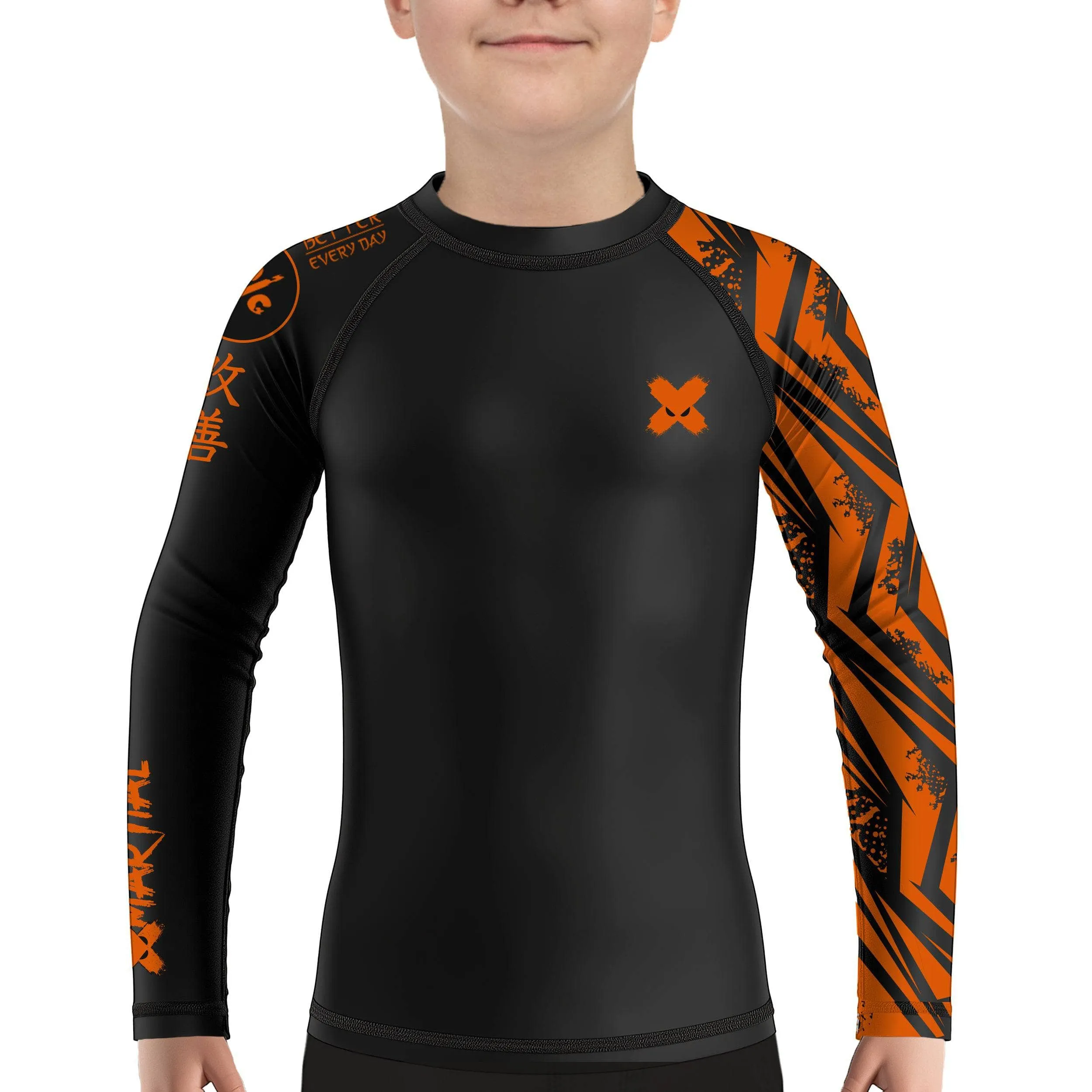 Full Minimalist Kids Rank BJJ Rash Guard