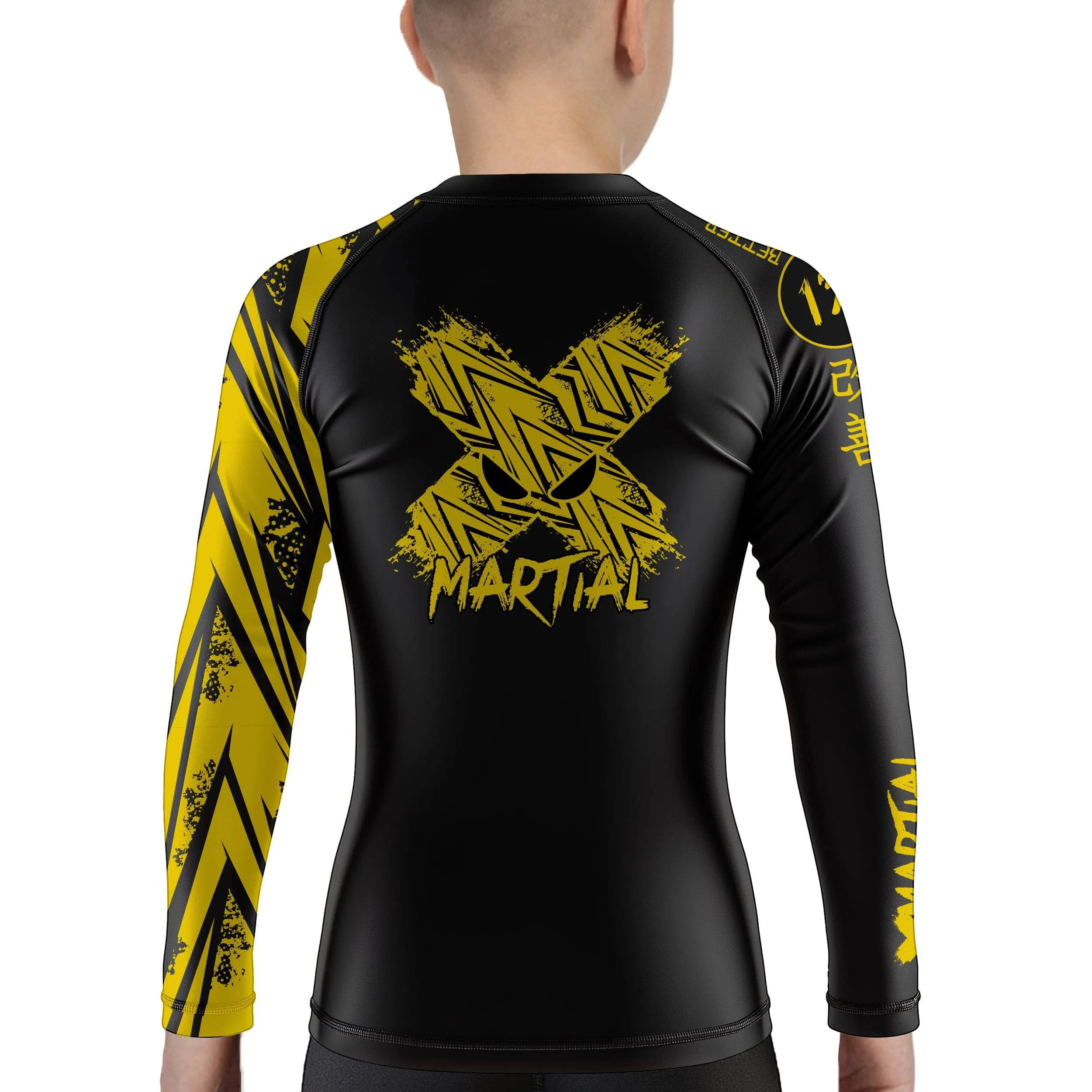 Full Minimalist Kids Rank BJJ Rash Guard