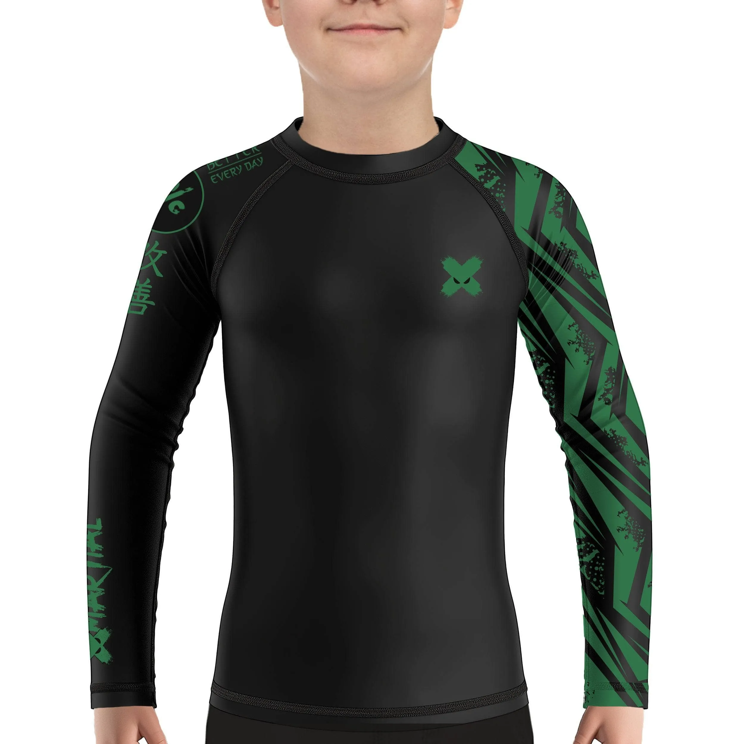 Full Minimalist Kids Rank BJJ Rash Guard