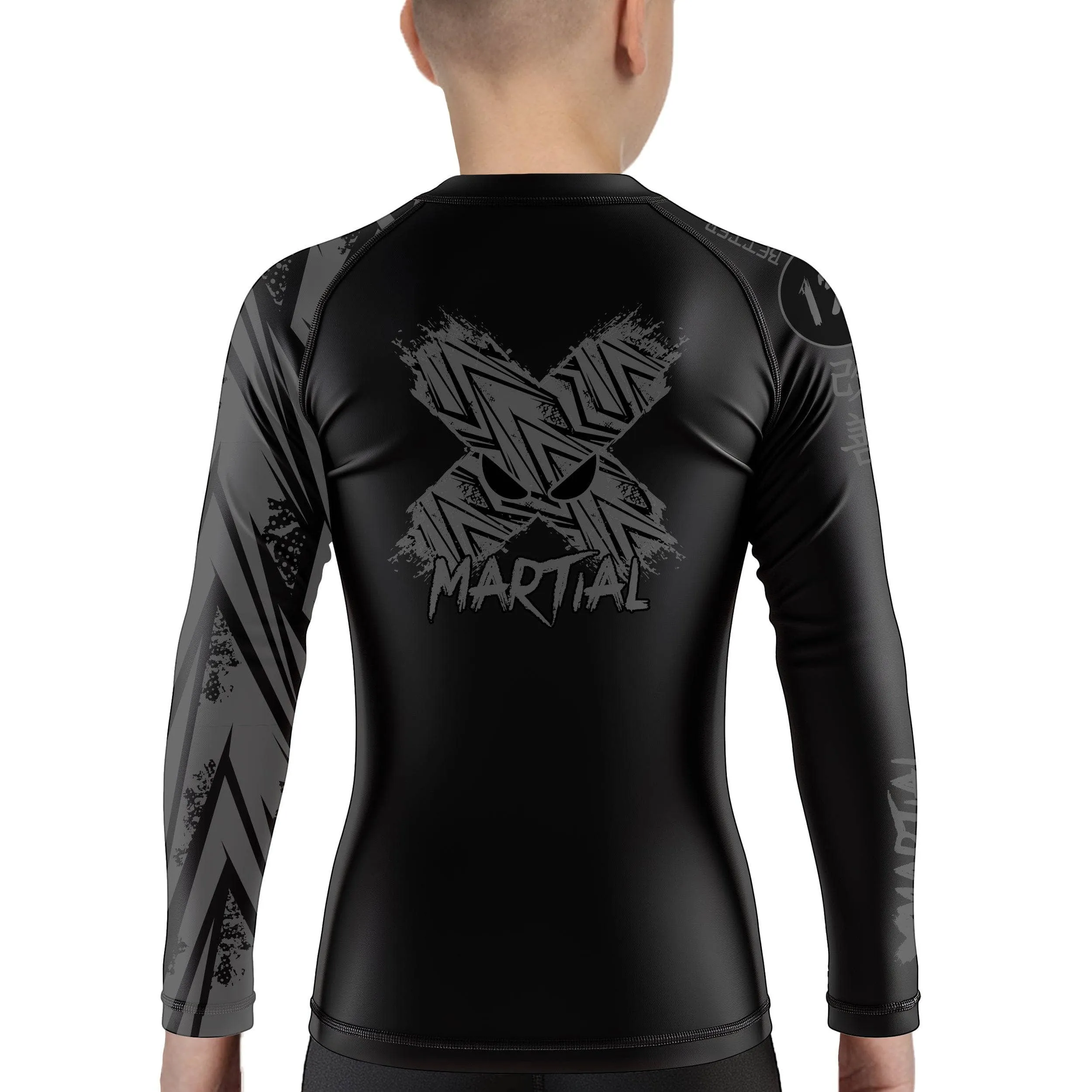Full Minimalist Kids Rank BJJ Rash Guard
