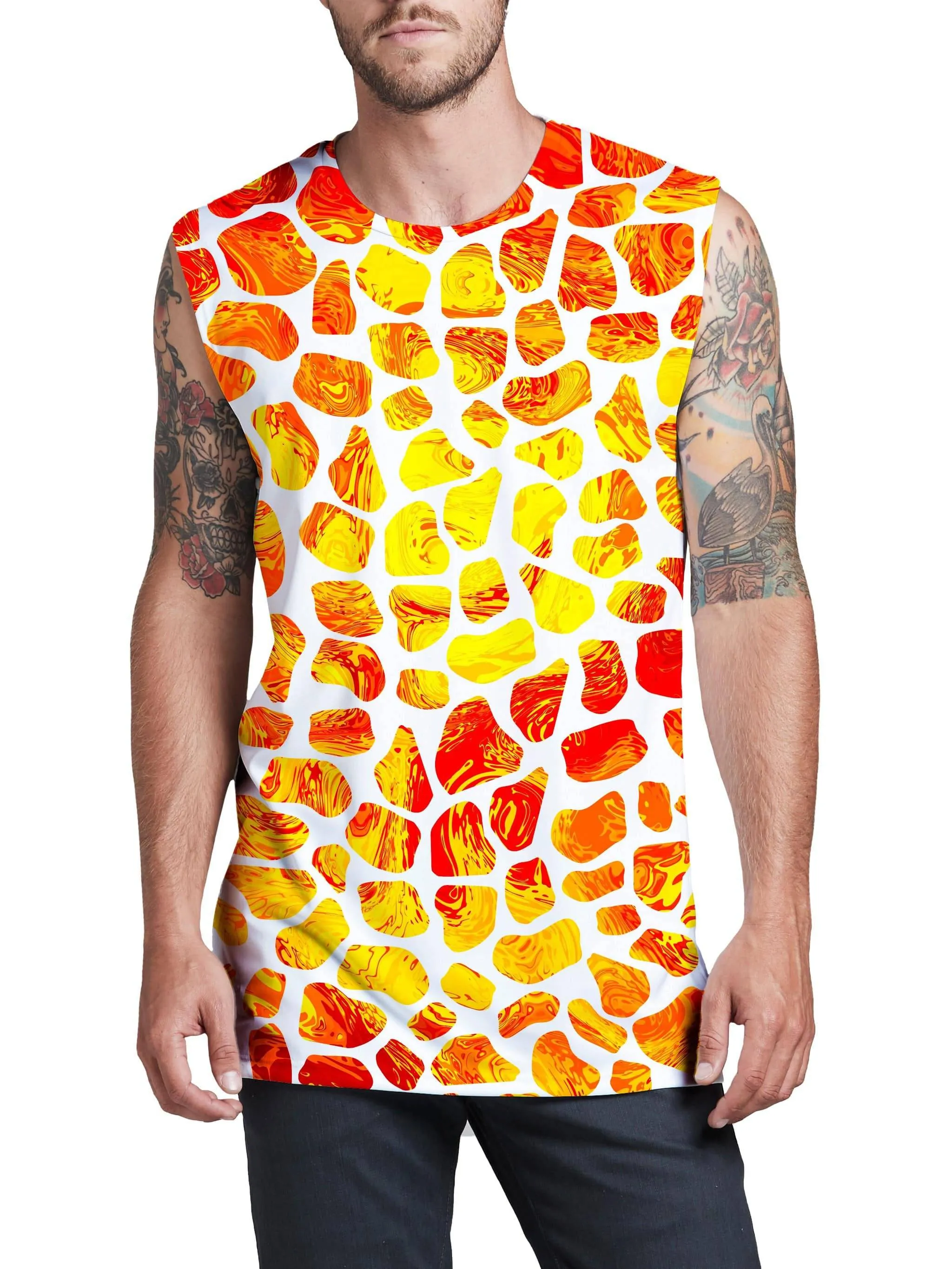Giraffe Pattern Men's Muscle Tank