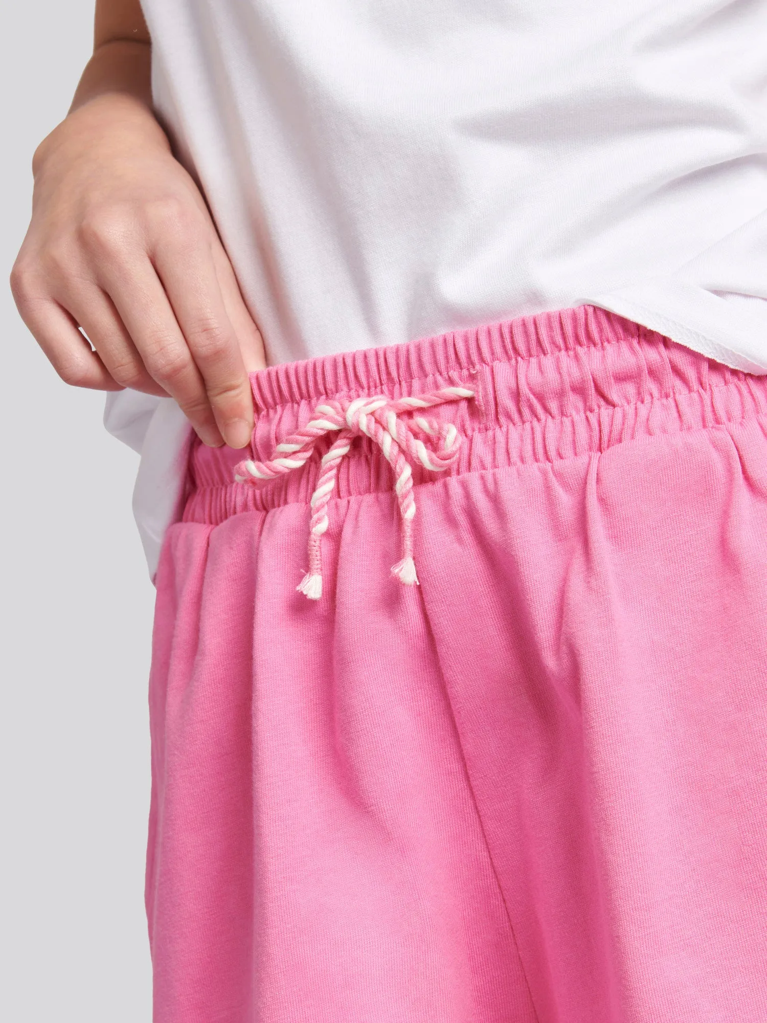 Girls Ombre Bermuda Shorts & T-Shirt Set in Bright White