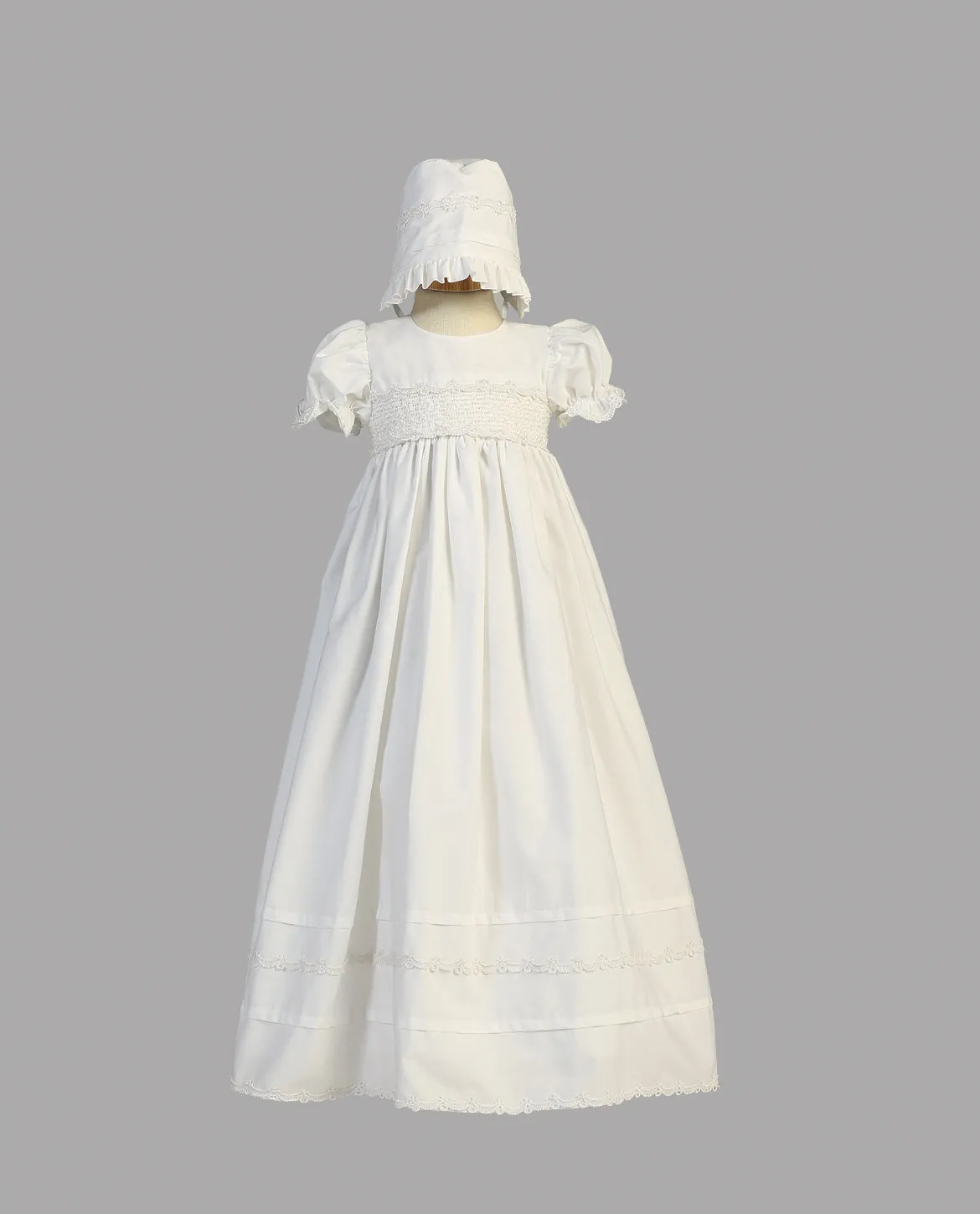 Girls White Christening & Baptism Gown - Marie