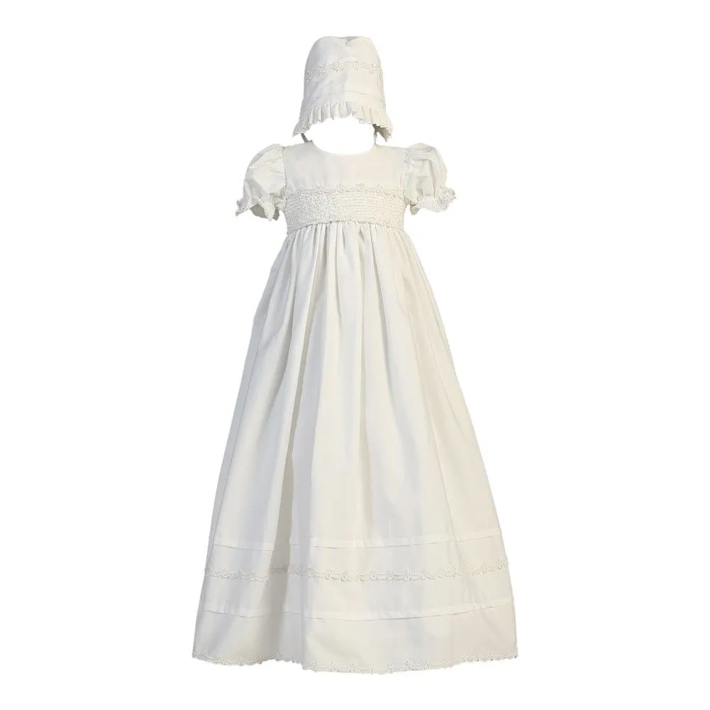Girls White Christening & Baptism Gown - Marie