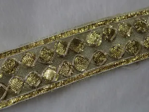 Golden Gota Work Embroidered Border