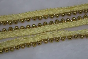 Golden Pearl Work Embroidered Border