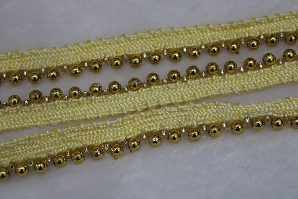 Golden Pearl Work Embroidered Border