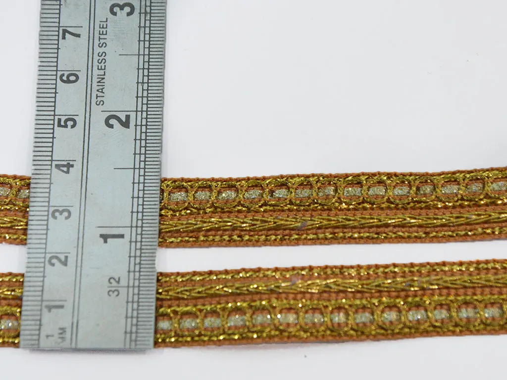 Golden Zari Work Embroidered Border