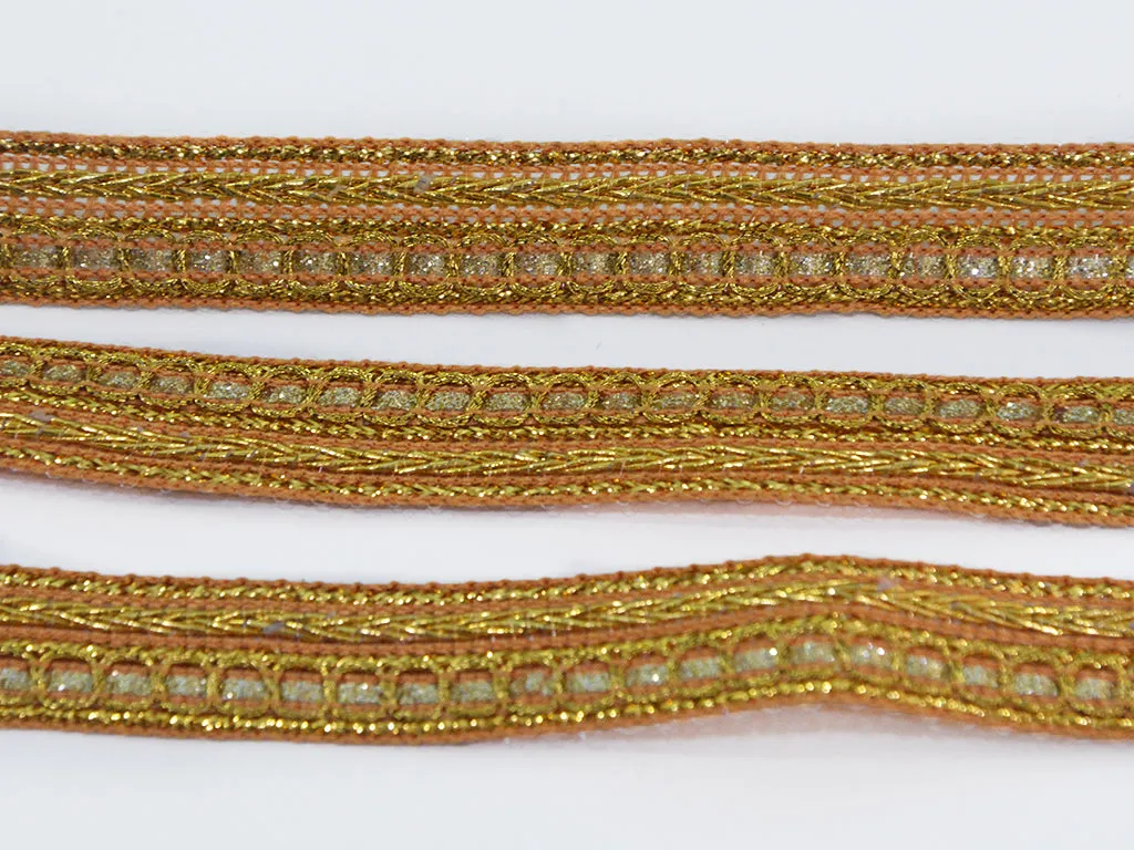 Golden Zari Work Embroidered Border