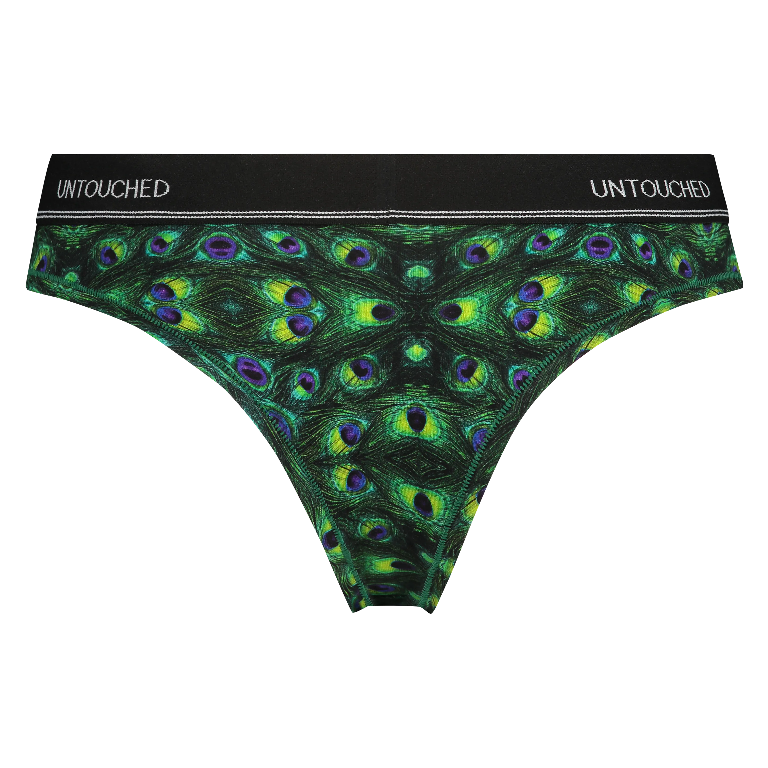 Green Peacock Thong Sample