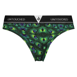 Green Peacock Thong Sample
