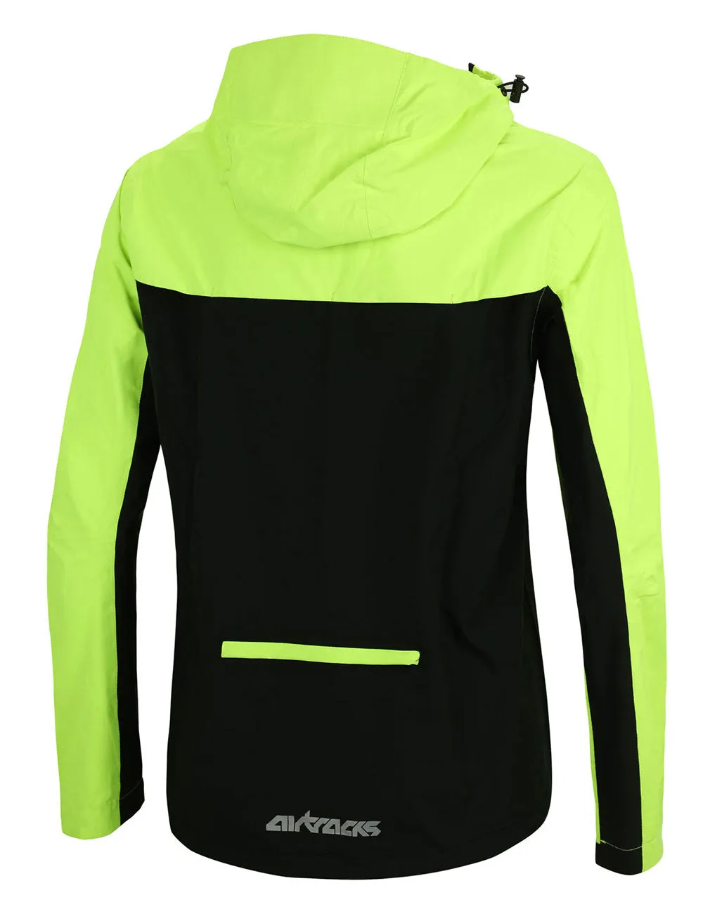 Herren Regenjacke-Fahrradjacke mit Kapuze Pro Line Schwarz-Neon Setprodukt