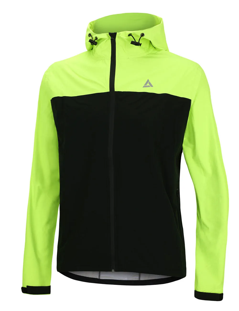 Herren Regenjacke-Fahrradjacke mit Kapuze Pro Line Schwarz-Neon Setprodukt