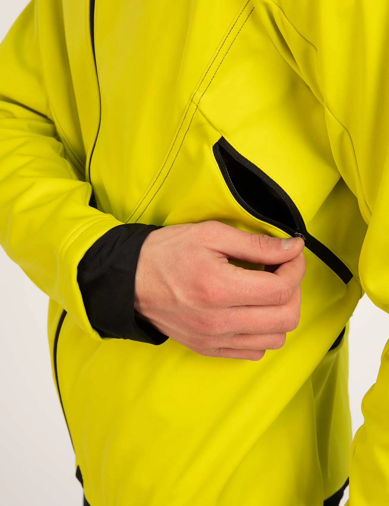Herren Winter Thermo Fahrradjacke Pro Team II Neon