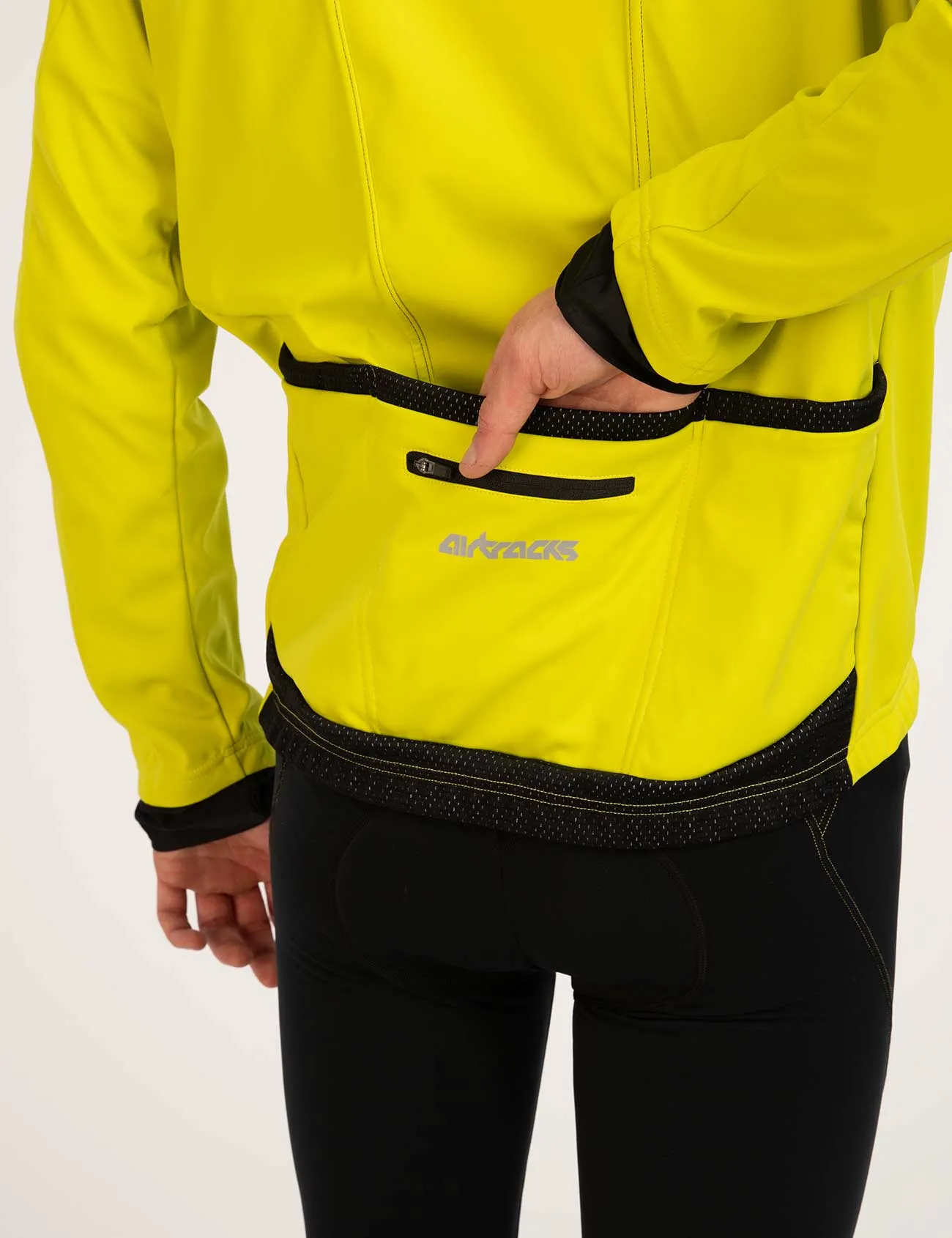 Herren Winter Thermo Fahrradjacke Pro Team II Neon
