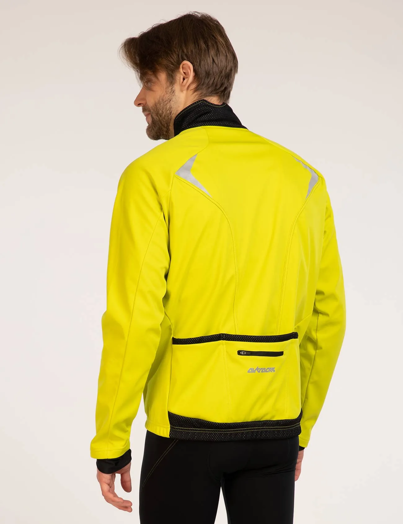 Herren Winter Thermo Fahrradjacke Pro Team II Neon
