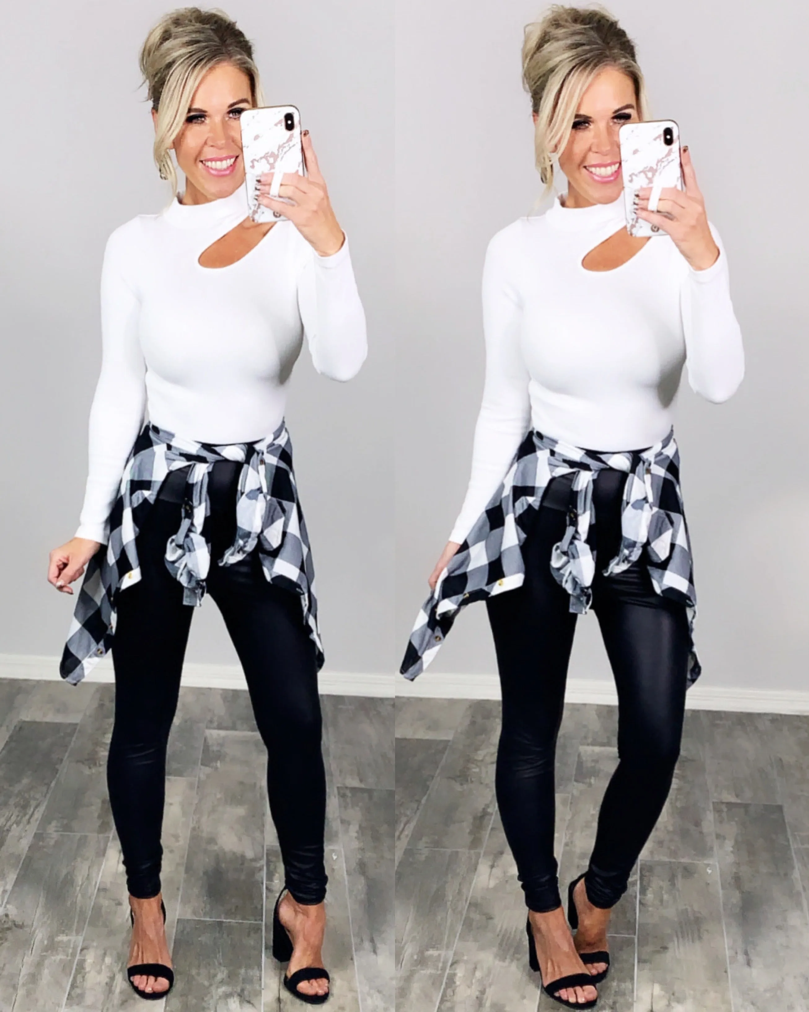 High Waist Faux Leather Leggings