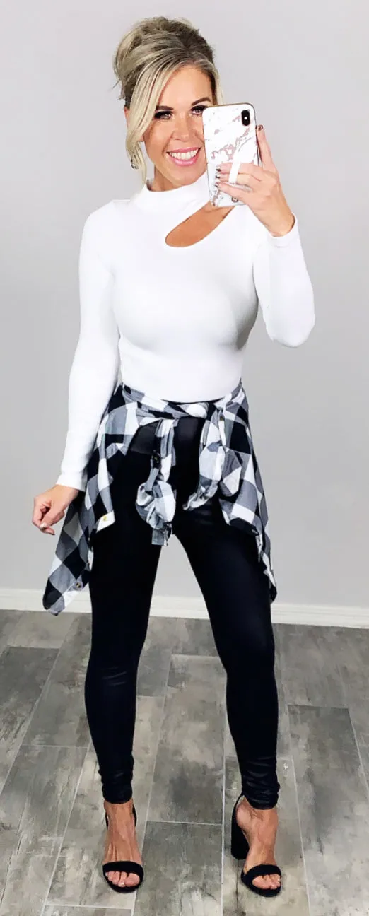 High Waist Faux Leather Leggings
