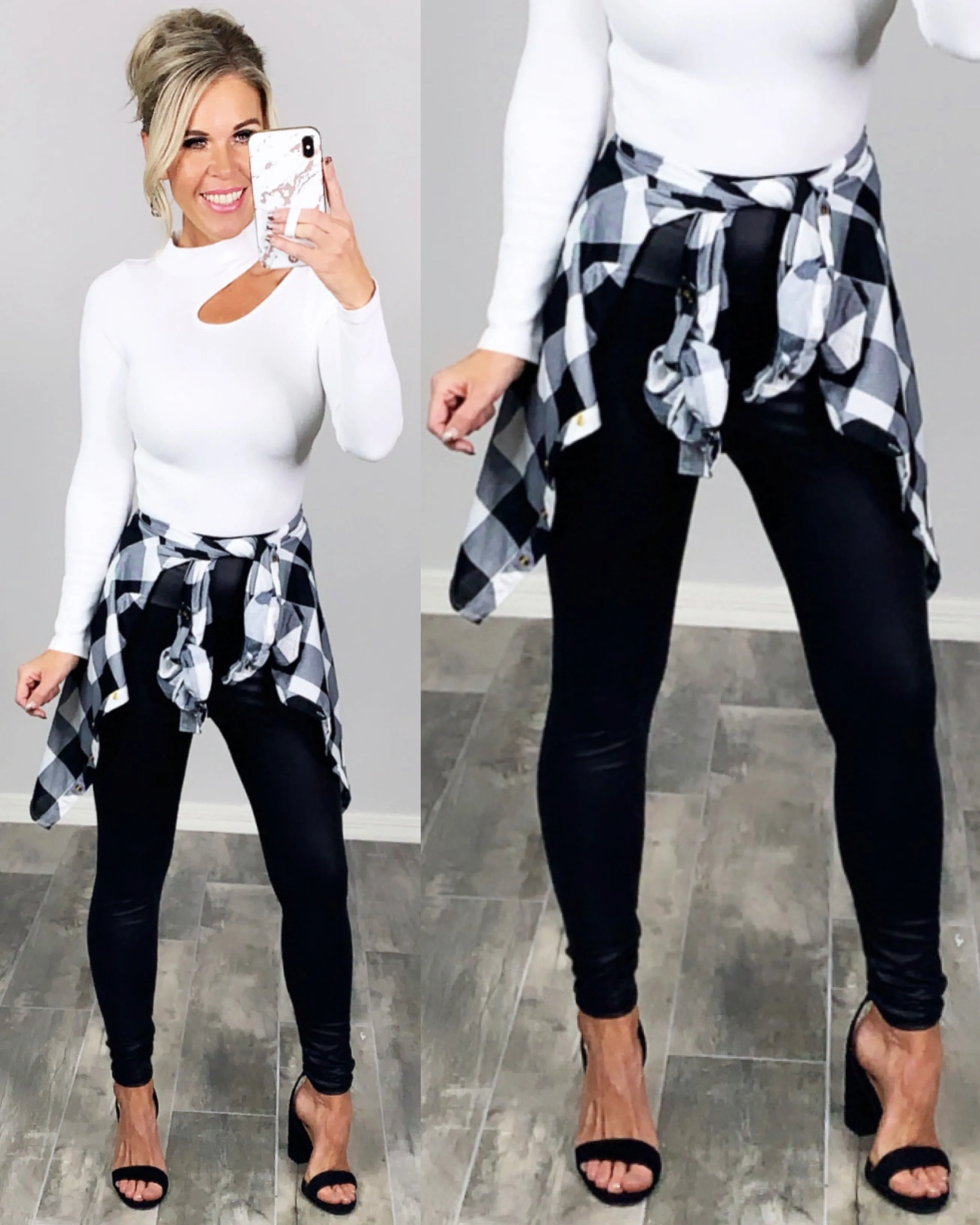 High Waist Faux Leather Leggings