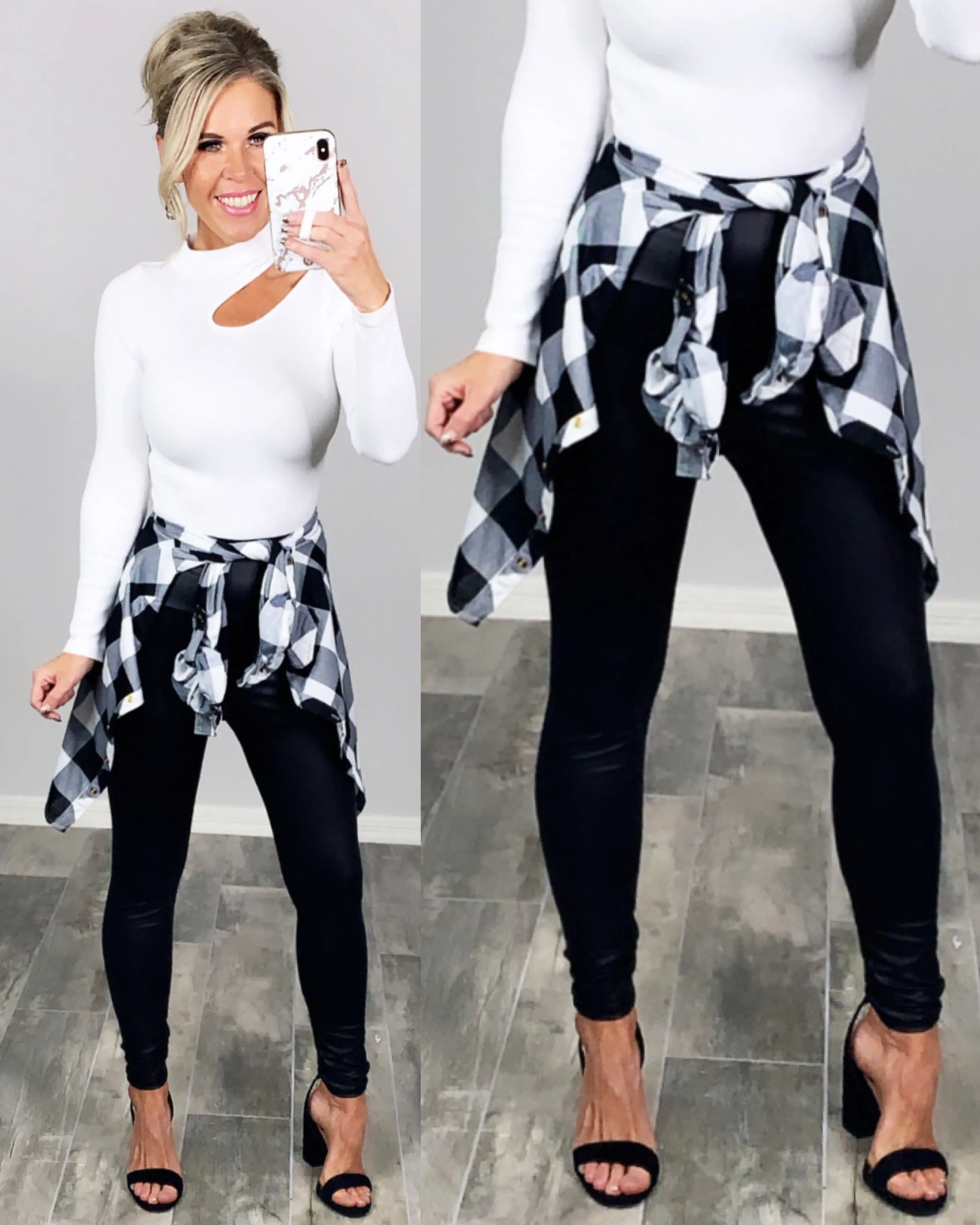High Waist Faux Leather Leggings