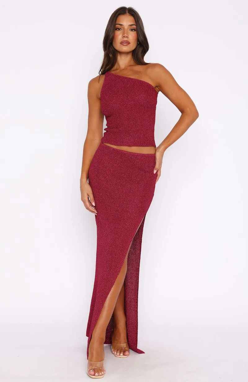 I'm Into You Knit Maxi Skirt Dragon Fruit