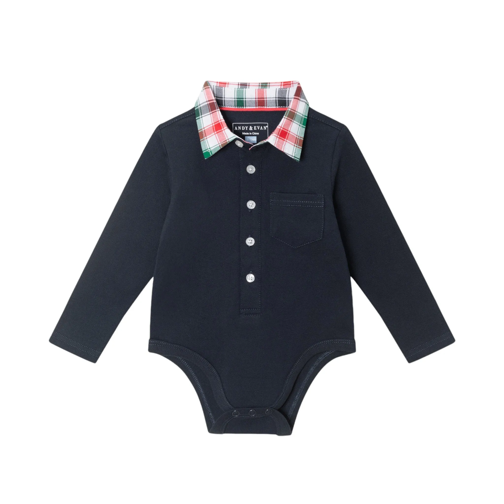 Infant 2-Piece Polo Shirtzie® Set | Navy Holiday