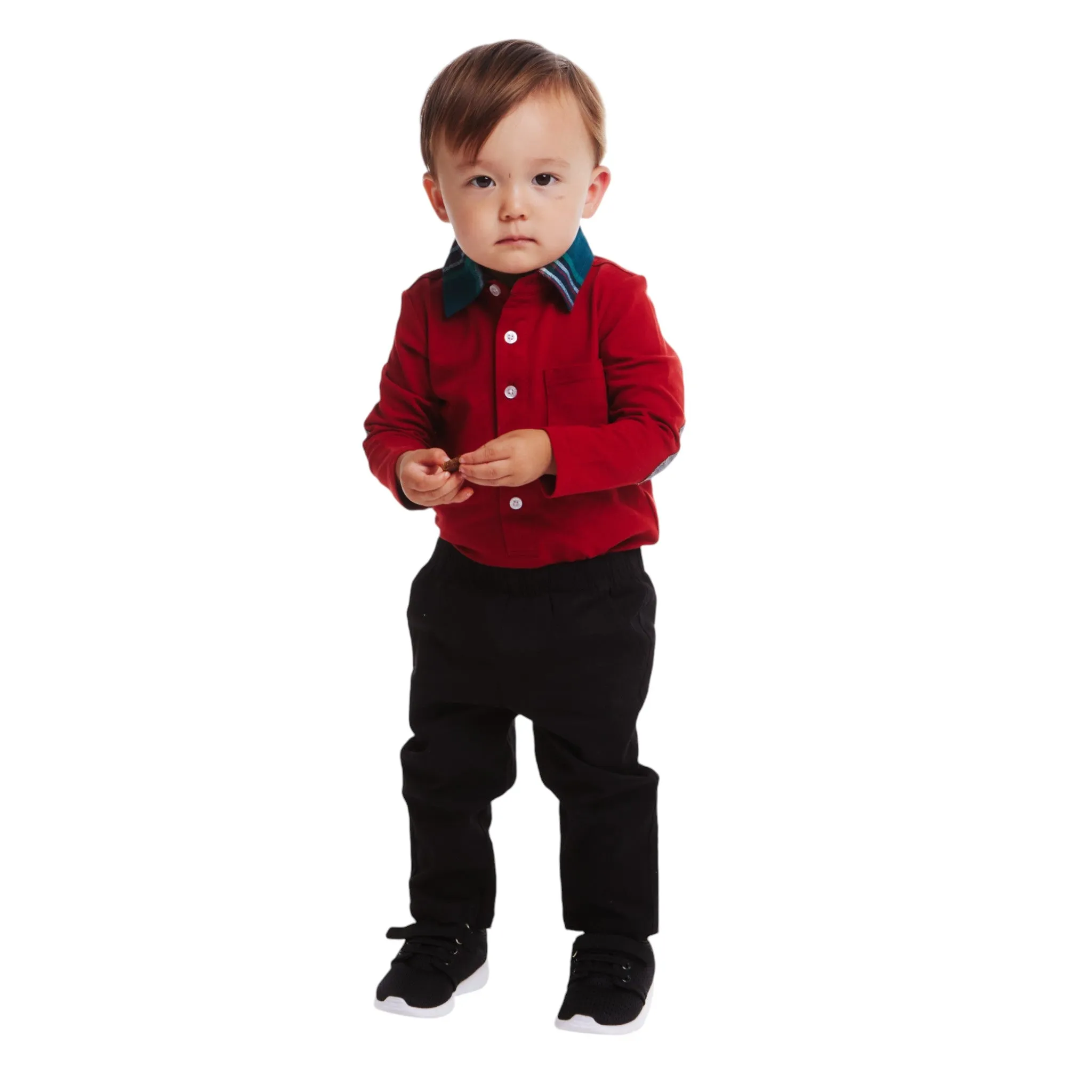 Infant 2-Piece Polo Shirtzie® Set | Red Holiday