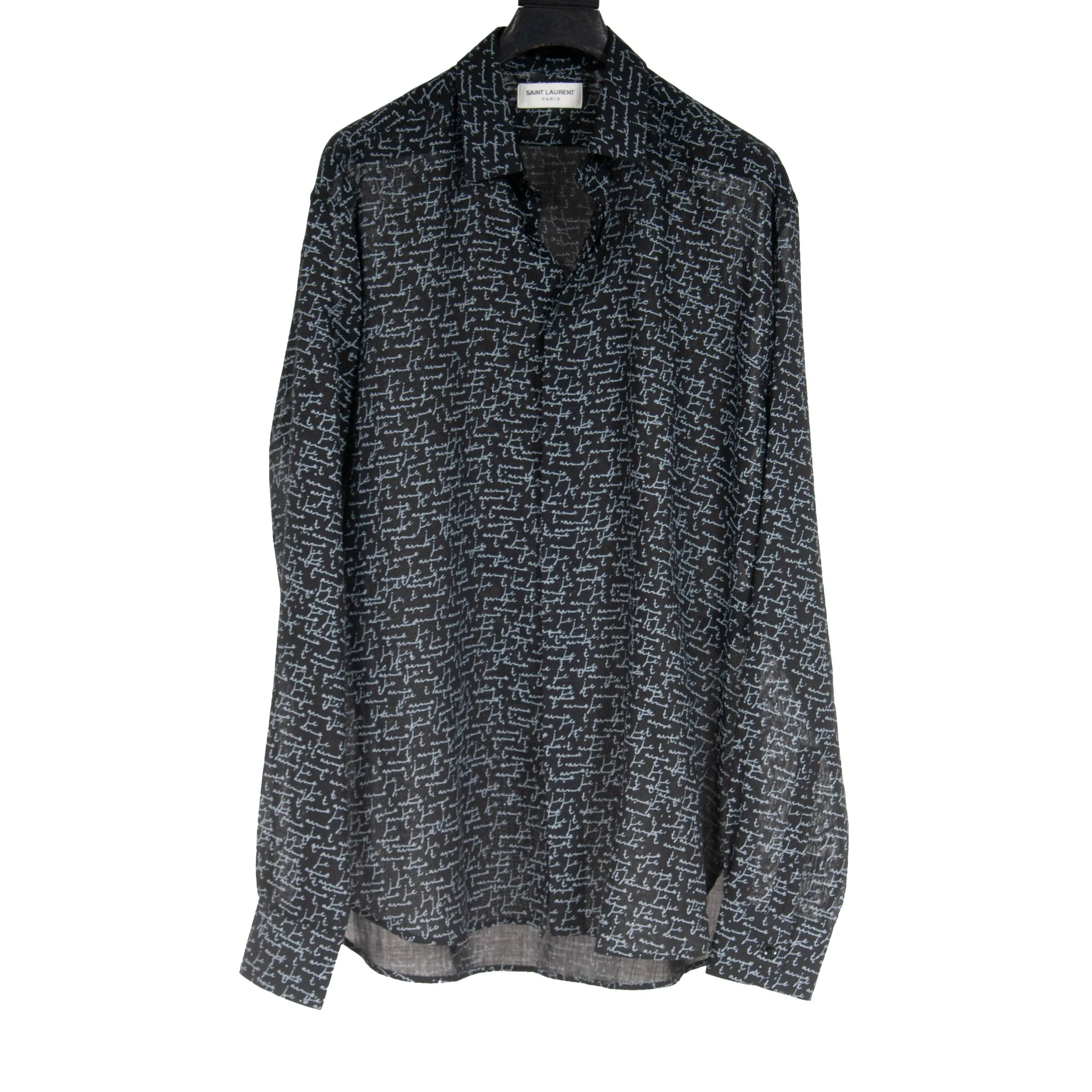 Je t'aime Cursive Writing Print Shirt