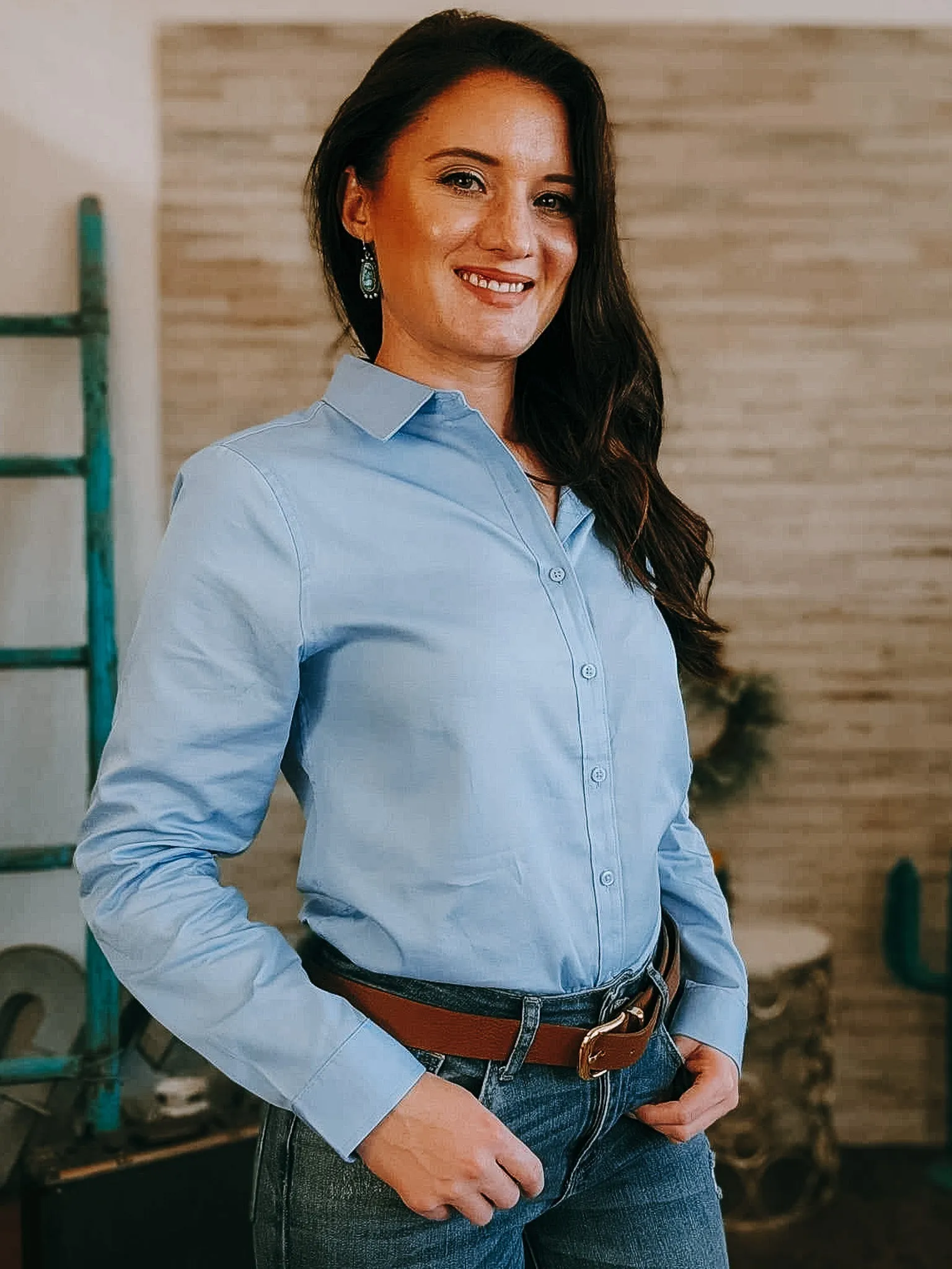 Joshua 1:9 Long Sleeve Button Down Shirt [6 Colors]