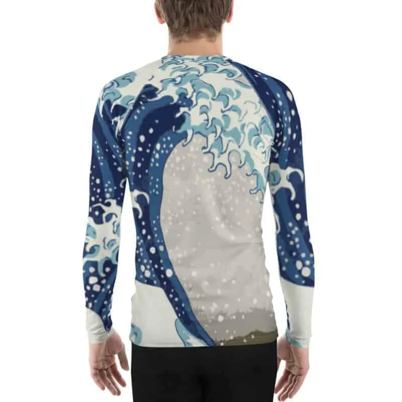 Killer Bee Gi Great Wave Wood Cut BJJ Rash Guard