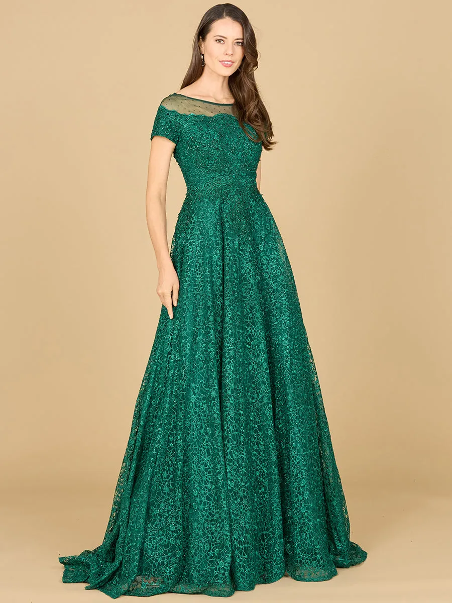 Lara 29765 - Sheer Off Shoulder Ball Gown