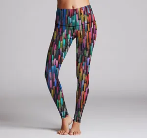 Leggings (Hi Waist), Brushstrokes