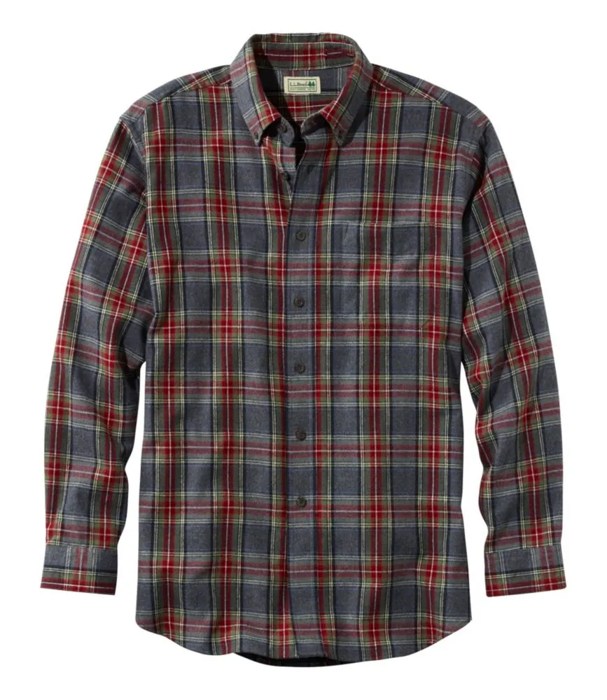 Long Sleeve Scotch Plaid Flannel Shirt Men's Regular