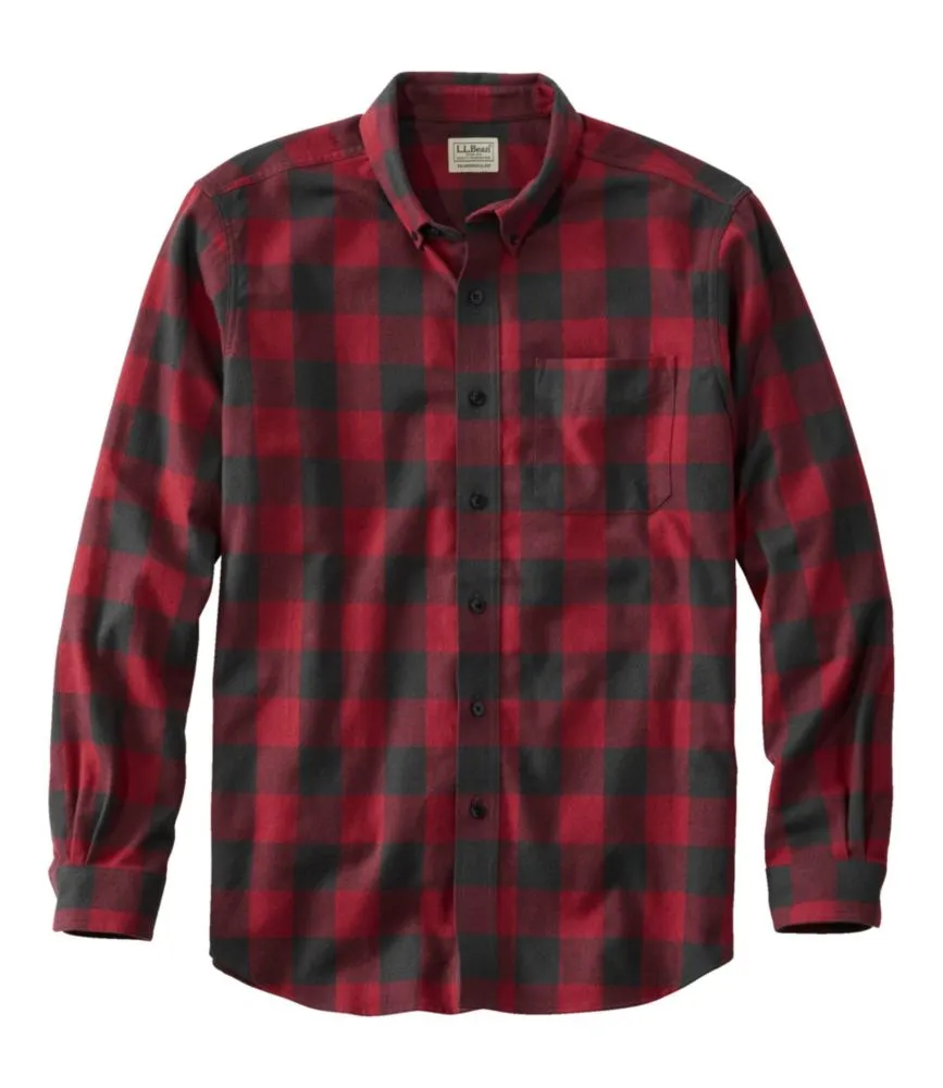 Long Sleeve Scotch Plaid Flannel Shirt Men's Regular