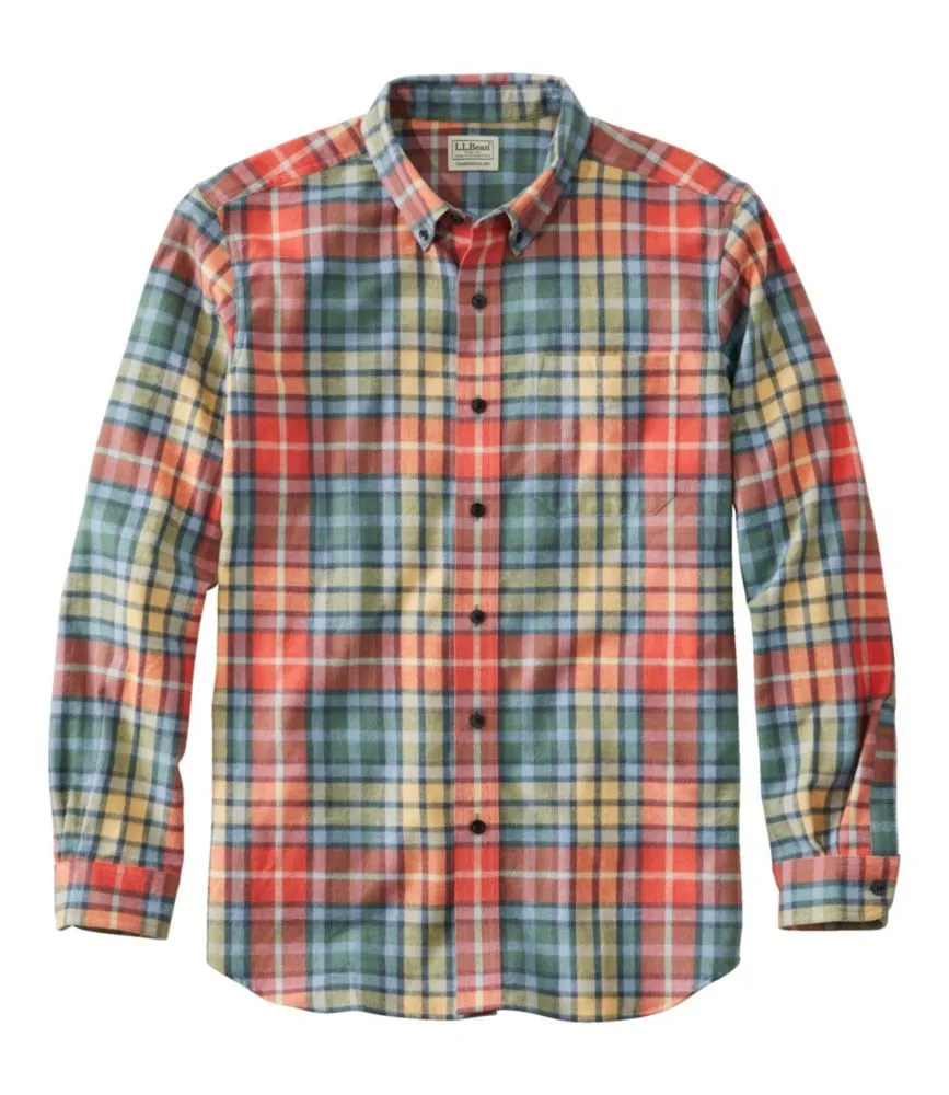 Long Sleeve Scotch Plaid Flannel Shirt Men's Regular
